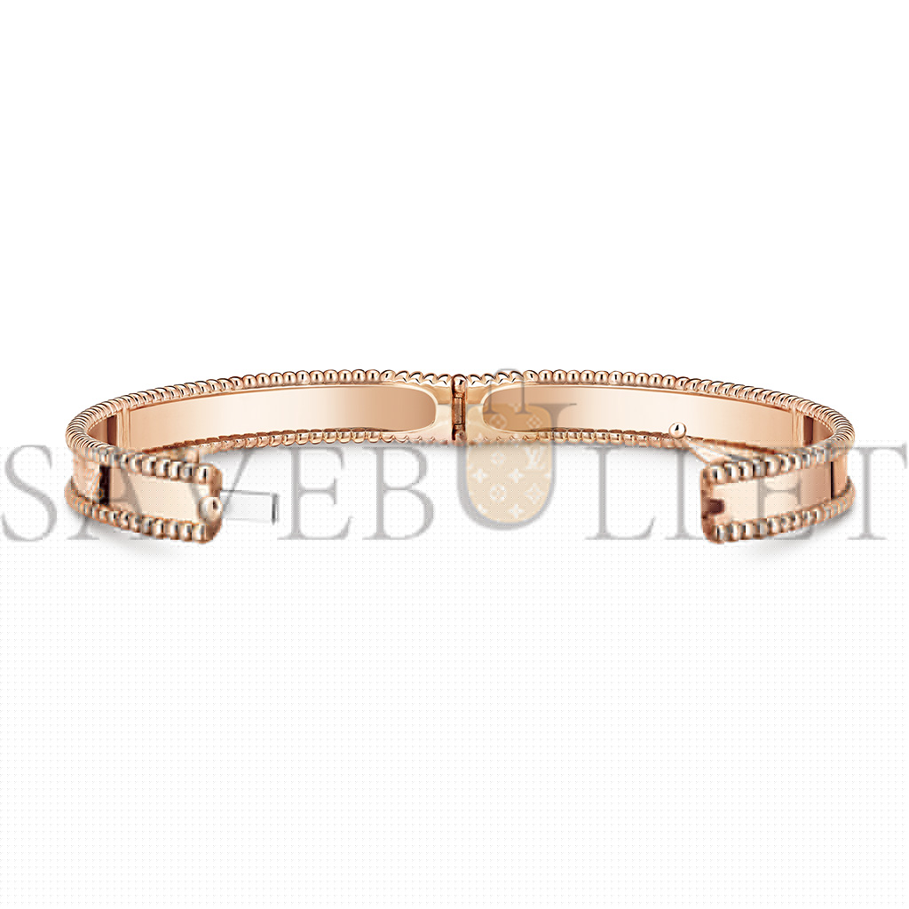 VAN CLEEF ARPELS PERLÉE SIGNATURE BRACELET, MEDIUM MODEL - ROSE GOLD  VCARP3K700